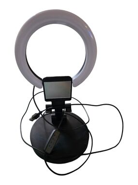 Universal White Ring Light with Phone Holder and USB Power